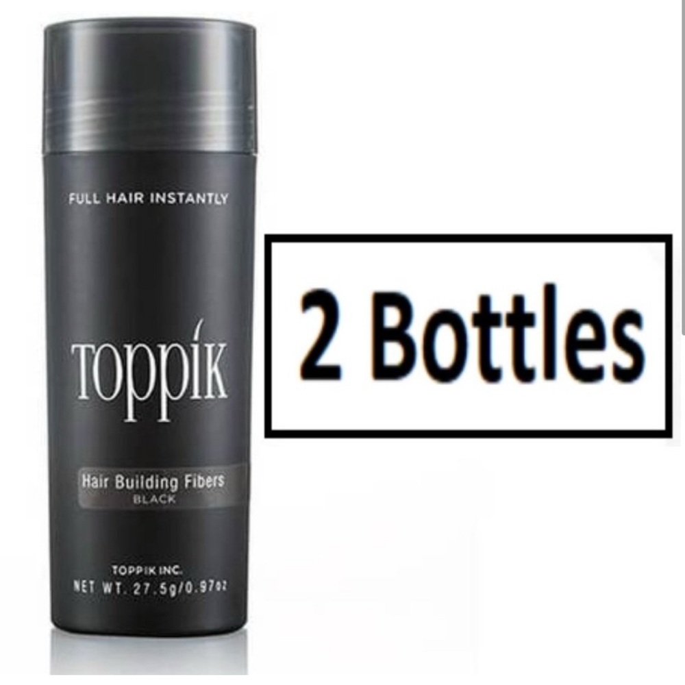 Toppik Hair Building Fibers Black 27.5g (0.97oz) 2 sealed new Bottles